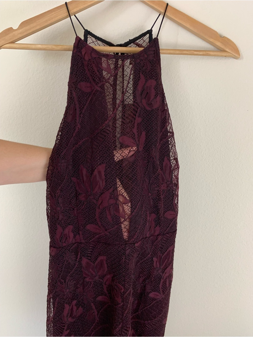 ASTR Lace Pencil Sheath Cocktail Dress Purple - Picture 4 of 11